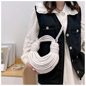 Elegant Knotted Woven Tote Handbag for Women