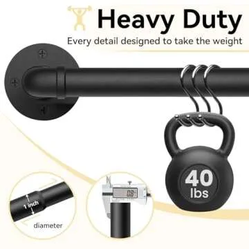 Durable Adjustable Blackout Curtain Rods for All Windows