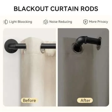 Durable Adjustable Blackout Curtain Rods for All Windows