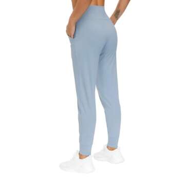 THE GYM PEOPLE Women's Joggers Pants Lightweight Athletic Leggings Tapered Lounge Pants for Workout, Yoga, Running (Small, Denim Blue)