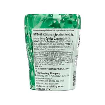 Refreshing ICE BREAKERS Ice Cubes Spearmint Gum Bottle