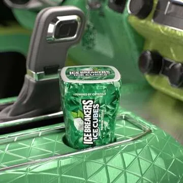 Refreshing ICE BREAKERS Ice Cubes Spearmint Gum Bottle