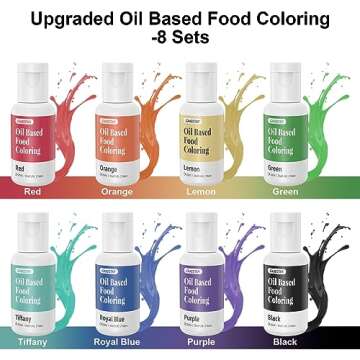 Oil Based Food Coloring, 20ml Chocolate Food Coloring, Professional Oil Food Coloring for Halloween ...