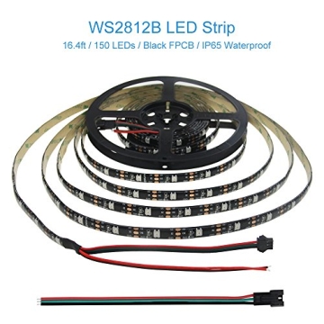 ALITOVE 16.4ft WS2812B RGB LED Strip Light for Custom Decor