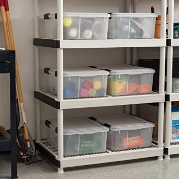 IRIS USA WeatherPro Storage Bins - Durable & Stackable