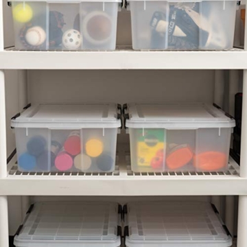 IRIS USA WeatherPro Storage Bins - Durable & Stackable