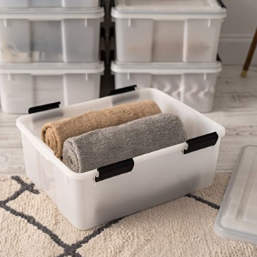 IRIS USA WeatherPro Storage Bins - Durable & Stackable