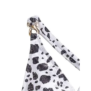 SweatyRocks Women's Sexy Bathing Suits Criss Cross Tie Knot Front Deep V Open Back Leopard One Piece Swimwear