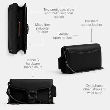 Chic Coach Polished Pebble Tabby Wristlet - Stylish & Compact