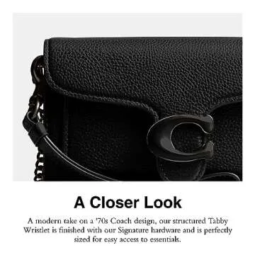 Chic Coach Polished Pebble Tabby Wristlet - Stylish & Compact