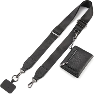 Diaclara Clip and Go Phone Strap with Wallet - Stylish Crossbody Lanyard for All Phones