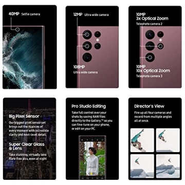 Samsung Galaxy S22 Ultra 5G - Fully Unlocked, 108MP Camera