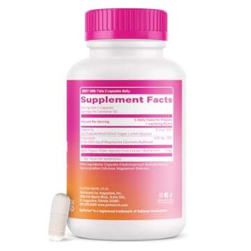 Pink Stork Magnesium Glycinate with Vitamin D - Magnesium Supplement for Women to Support Natural Calm, Mood, and Sleep - Hormone Balance for Women - 60 Capsules, 1 Month Supply