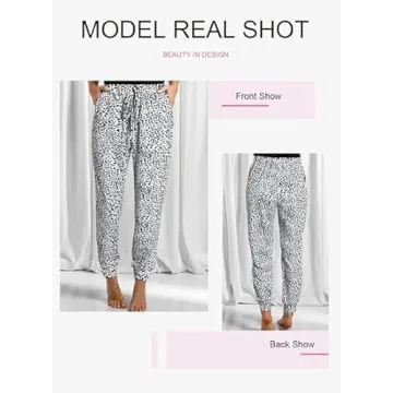 Comfortable Leopard Print Jogger Pants for Women