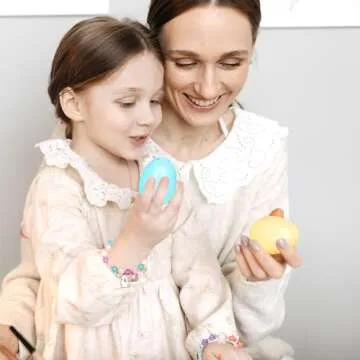 Mason Life Easter Eggs Fillers with Bracelets, Easter Eggs with Toys, Party Favors for Girls, Easter Egg Stuffers for Toddler, Easter Egg Fillers Gifts, Easter Gifts for Kids, 12PCS