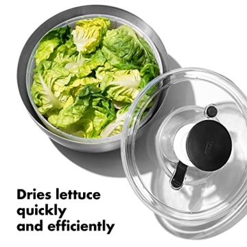 OXO Stainless Steel Salad Spinner for Effortless Prep