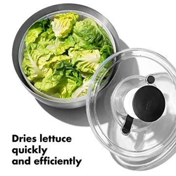 OXO Stainless Steel Salad Spinner for Effortless Prep