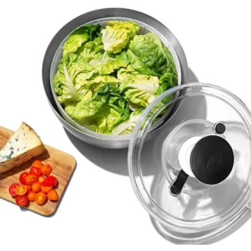 OXO Stainless Steel Salad Spinner for Effortless Prep