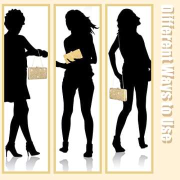 Kigeli 4 Pcs Women Rhinestone Evening Clutch Bag Crystal Envelope Handbag Bling Glitter Clutch Purses Crystal Jewelry Set Wedding Cocktail Prom Bags for Christmas Party