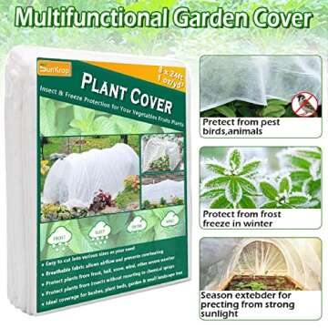 SunKrop Plant Covers Freeze Protection for Year-Round Use