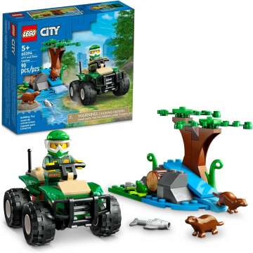 LEGO City ATV and Otter Habitat Set - Fun Wildlife Adventure for Kids 5+