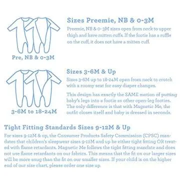 Magnetic Me Footie Pajamas Soft Modal Baby Girls Sleepwear Quick Magnetic Fastener Sleeper Solid Pink Dogwood 9-12 Months