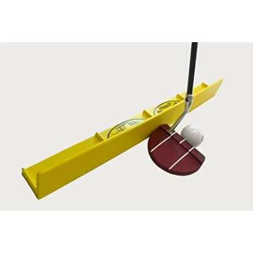 The Putting Arc - MS3 Model - Golf Training Aid Used to Perfect Your Putting and Reduce Your Score! - Practice and Master Your Putting Fundamentals! - Golden Yellow