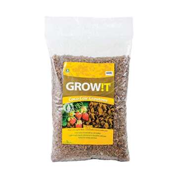 GROW!T AD113000 - CoCo Coir Croutons, (28 Liter Bag) - Organic Alternative to Clay Pellets or Rocks, Fresh Water Rinsed and Ready to be used, Porous structure for Easy Root Penetration