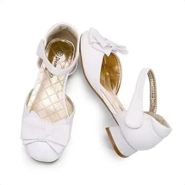 DREAM PAIRS Girls Elegant Dress Shoes with Bow Design