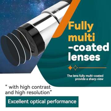 SVBONY SV137 3X Barlow Lens 1.25 inch Telescope Accessory Metal Body Fully Multi-Coated Barlow Eyepiece with Internal Brass Ring