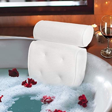 Luxurious Bath Pillow Spa Cushion for Head, Neck, Shoulders