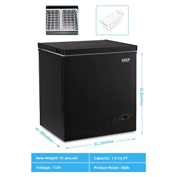 Compact KRIB BLING Chest Freezer 7 cu.ft Low Noise