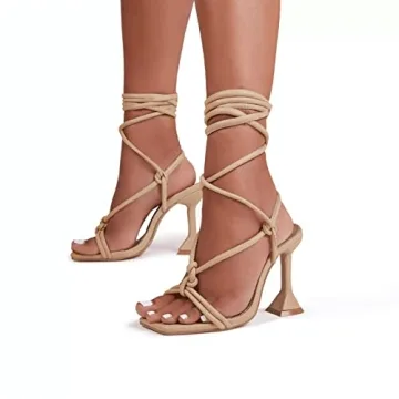 Coutgo Strappy Heels - Elegant Summer Sandals for Women