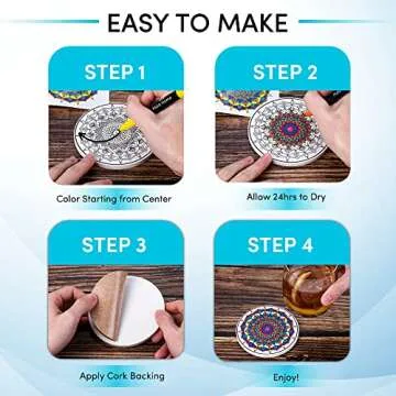 Hula Home Color Your Own Coasters DIY Creative Kit for All