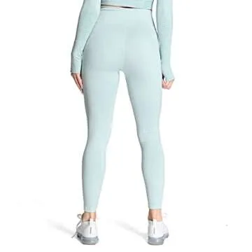 Aoxjox Women's High Waist Workout Gym Vital Seamless Leggings Yoga Pants 24'' (Light Green Marl, X-Small)