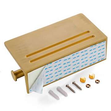 Smart Home Double Toilet Paper Holder with Shelf