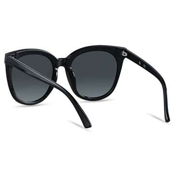 LYZOIT Oversized Cat Eye Sunglasses for Women Big Large Cateye Frame Shades 2 Pack Fashion Vintage S...