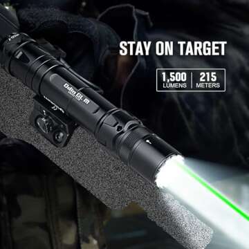 OLIGHT Odin GL M Tactical Flashlight with Green Beam, 1500 Lumens & Remote Control
