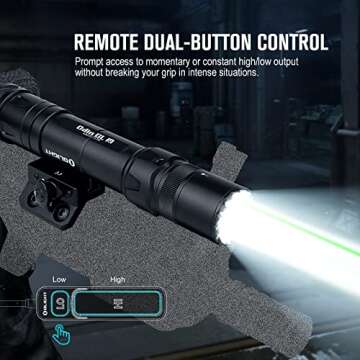 OLIGHT Odin GL M Tactical Flashlight 1500 Lumens