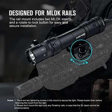 OLIGHT Odin GL M Tactical Flashlight 1500 Lumens
