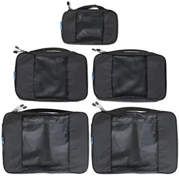 TravelWise Durable 5 Piece Packing Cube Set for Organized Travel