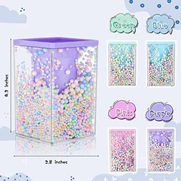 4 Pieces Cute Pen Holder Bubble Pencil Cup for Kids Kawaii Pencil Holder Desktop Stationery Organize...