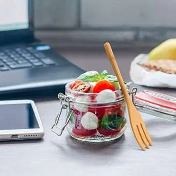 Bamboo Cutlery Set | Travel Cutlery Set | Eco Friendly Flatware Set | Knife, Fork, Spoon and Straw| ...