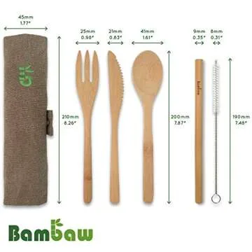 Eco-Friendly Bamboo Cutlery Set for Sustainable Dining