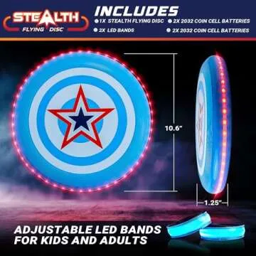 USA Toyz LED Flying Disc - All Ages Glow in Dark Fun