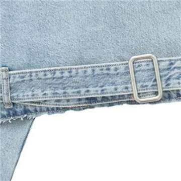 LMSXCT Women's Casual Lapel Short Denim Trench Jacket Cropped Pea Coat Crop Long Sleeve Jean Jackets Coats Outwear with Belt