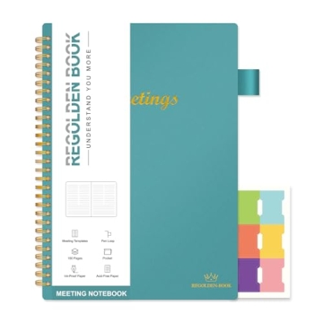 Regolden-Book Meeting Notebook - 160 Pages, B5 Size, Stylish & Durable