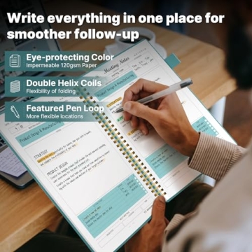 Regolden-Book Meeting Notebook for Organized Note Taking