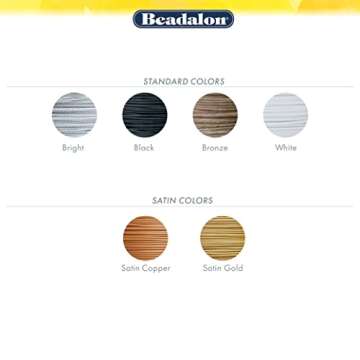 Beadalon 19 Strand Stainless Steel Bead Stringing Wire, .018 in / 0.46 mm, Bright, 100 ft / 31 m