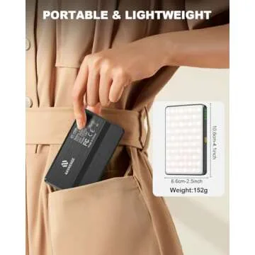 RAYMENGE 120 LED Selfie Light for Phone with Front & Back Clip, 3 Light Mode CRI 95+ 2500K-9000K Infinitely Dimmable Light, 3000mAh High Power Rechargeable Clip On Light for Selfie, Tiktok, Vlog